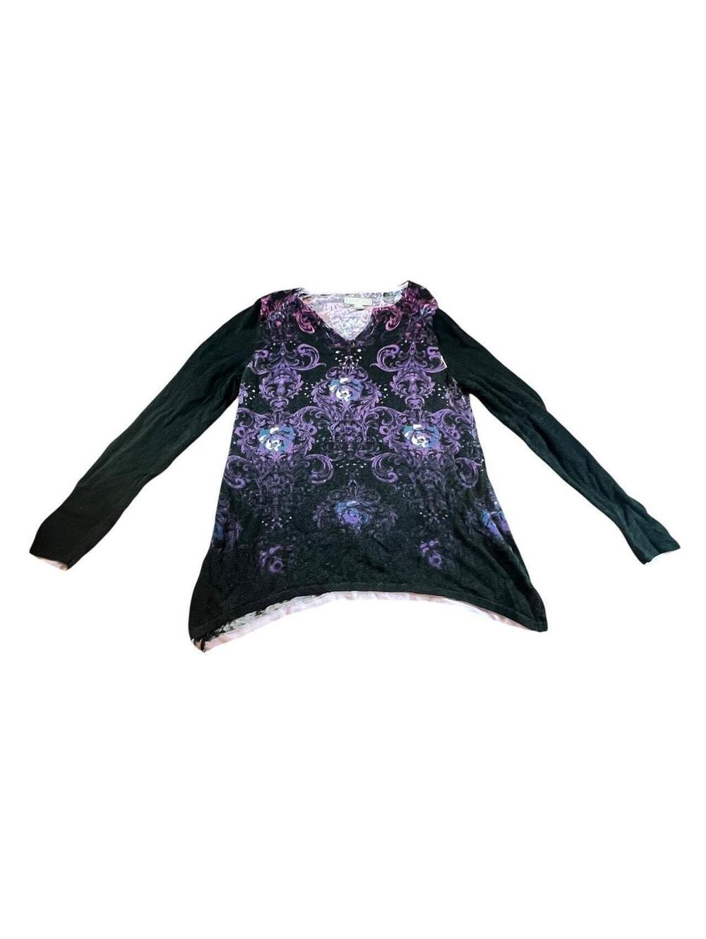 Y2K Gothic Baroque Floral Long Sleeve Shirt